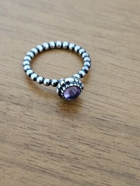 Authentic Pandora February Birthday Bloom Ring